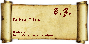 Buksa Zita névjegykártya